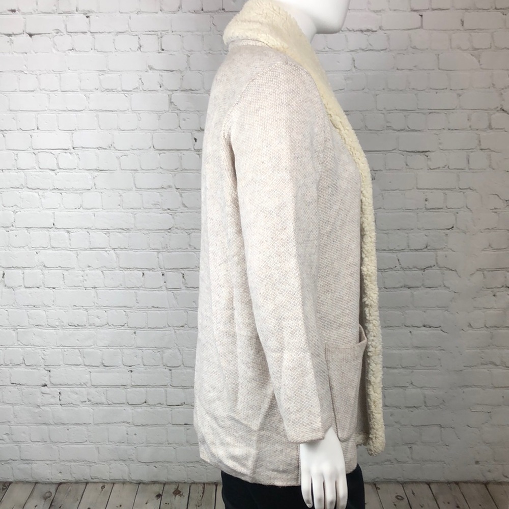 1X 2X Style & Co Natural Heather Sherpa Cardigan - Picture 5 of 7
